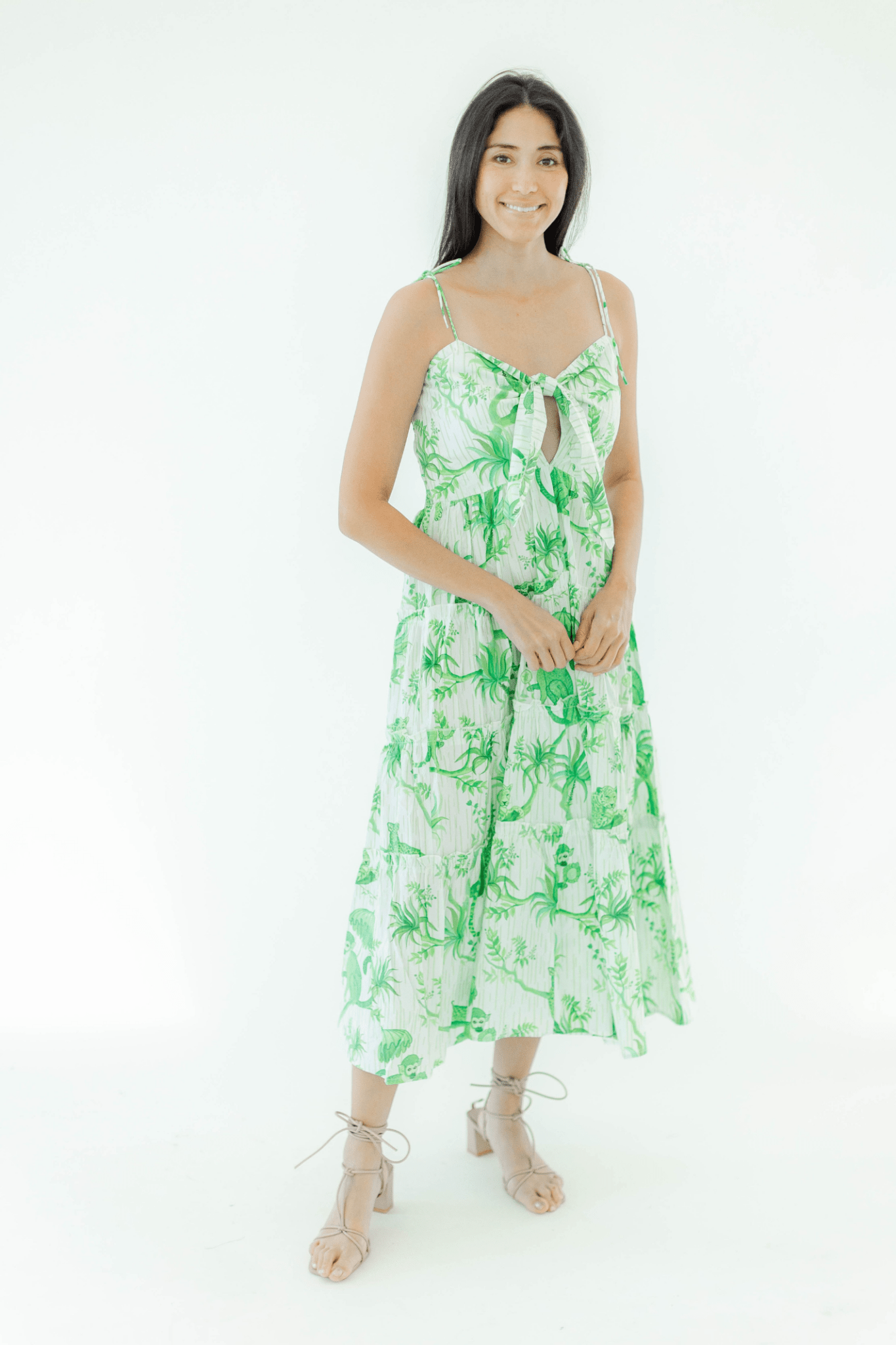 Victoria Dunn Kiera Tigerlily Block Print Cotton Summer Dress - Dotique