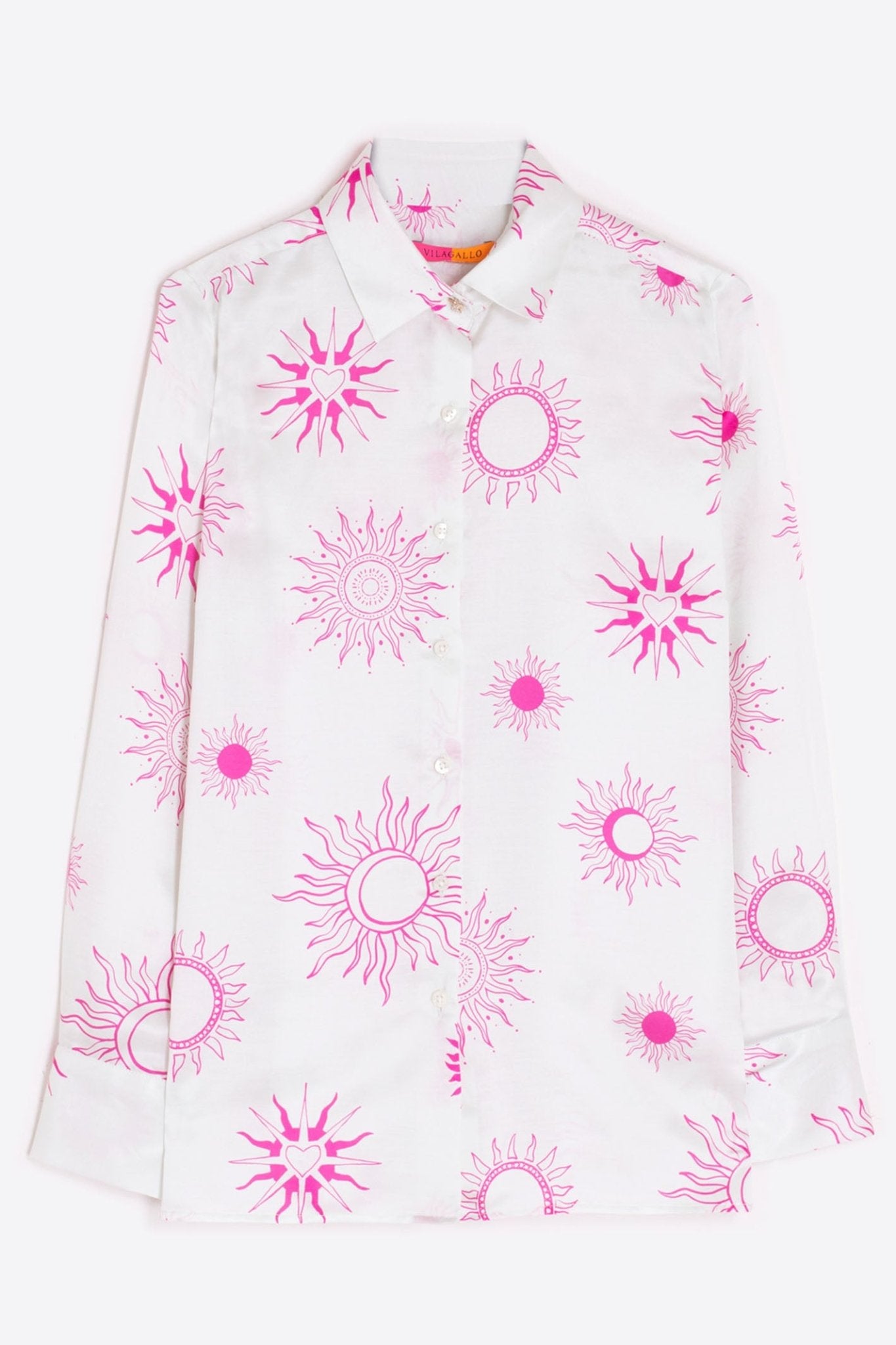 Vilagallo 31871 Astral Printed Silk Cotton Shirt - Dotique - Vilagallo