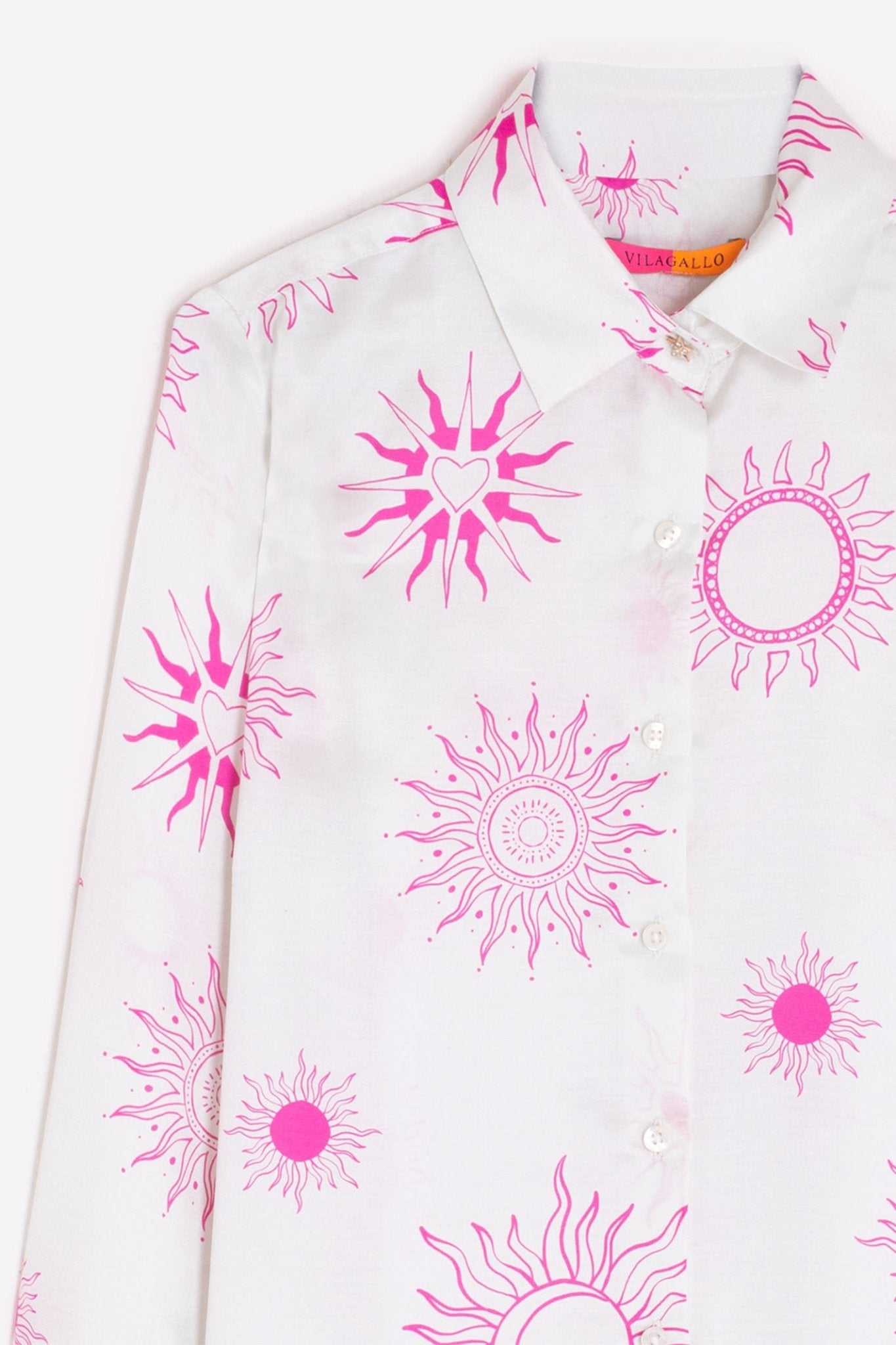 Vilagallo 31871 Astral Printed Silk Cotton Shirt - Dotique - Vilagallo