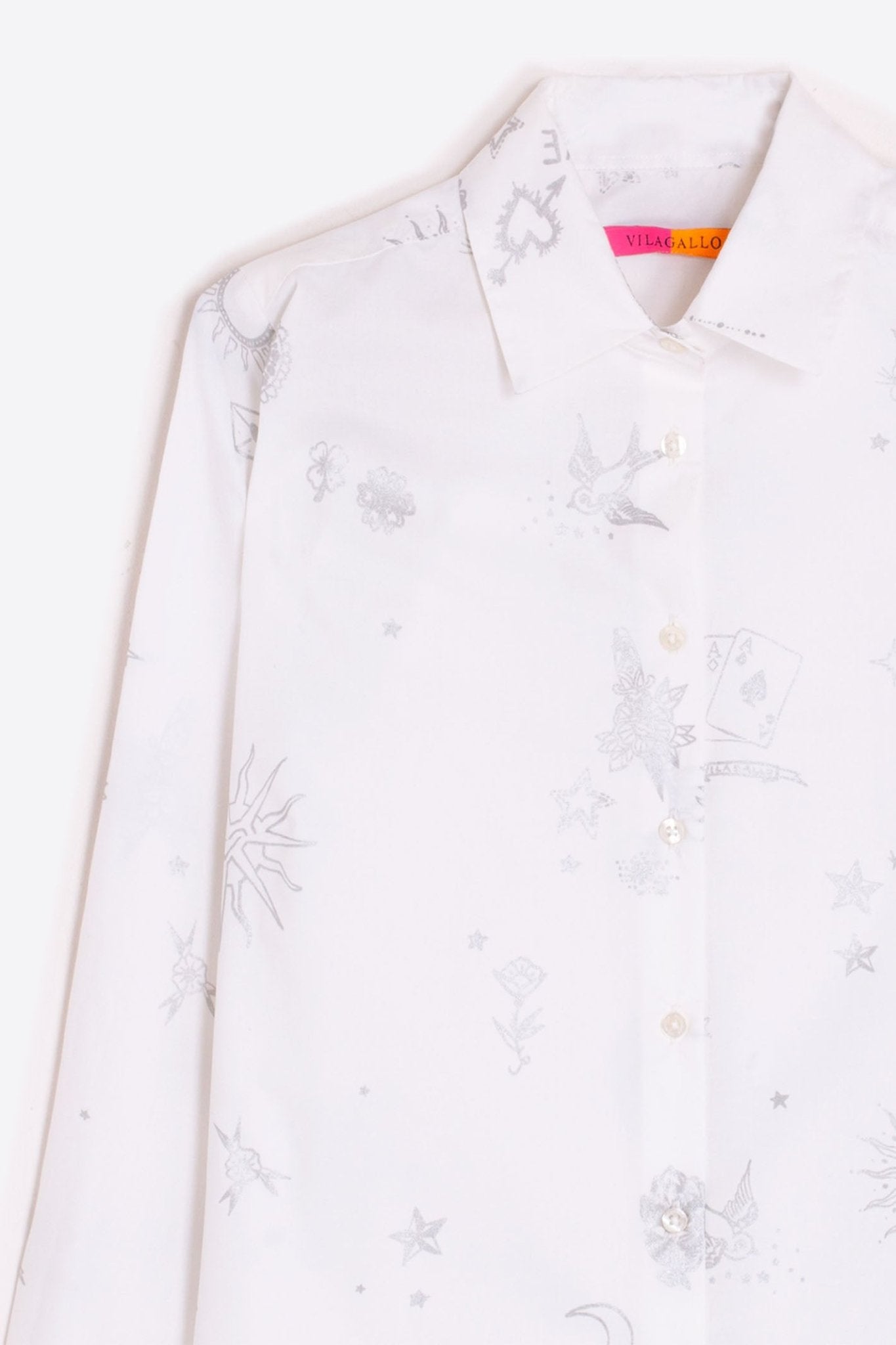 Vilagallo 31971 Marina Flocado Plata Blouse - Dotique