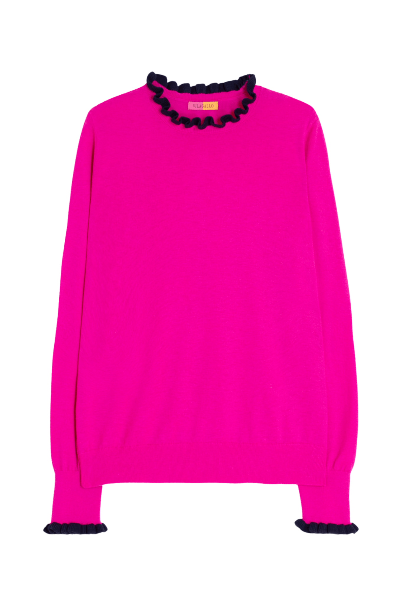 Vilagallo 32775 Hot Pink Ruffle Trim Jumper - Dotique - Vilagallo