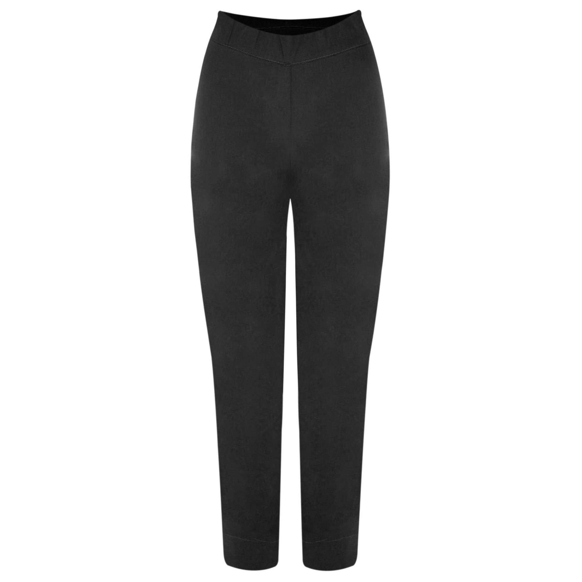 7/8 Taper Trapeze Trouser - Black - Dotique - Foil