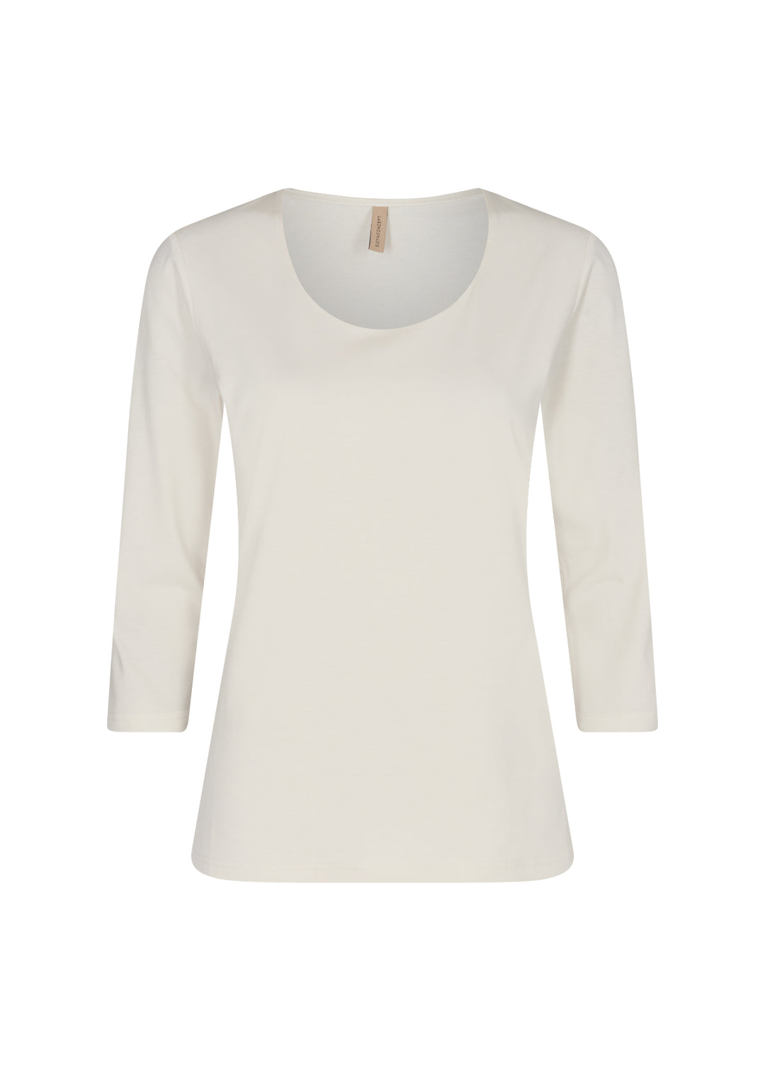 Soya Concept Pylle 29033-20 Round Neck 3/4 T-shirt  White Front
