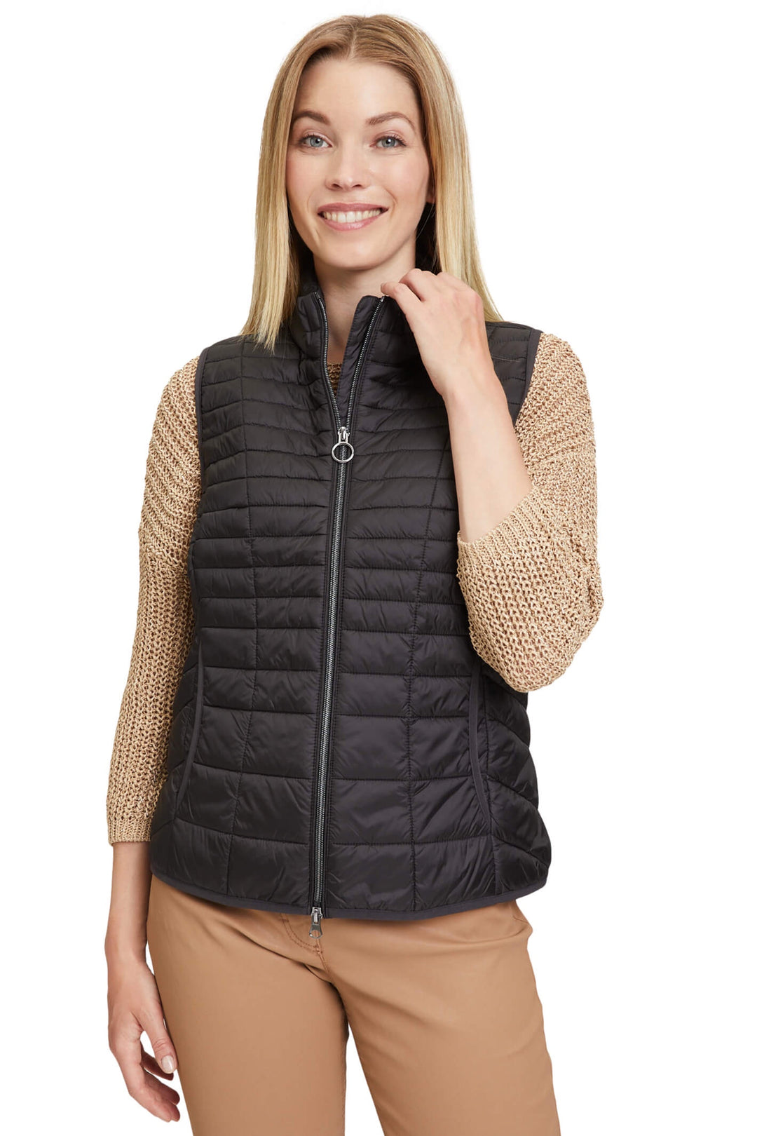 Betty Barclay 7195 1902 9045 Black Padded Gilet - Dotique Chestefield