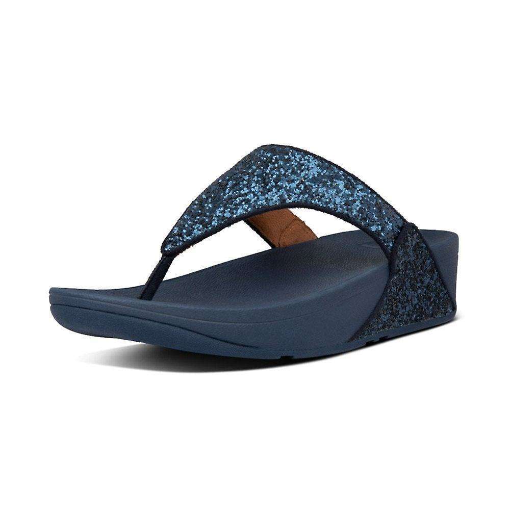 FitFlop Lulu Glitter Toe-Thongs Midnight Navy side