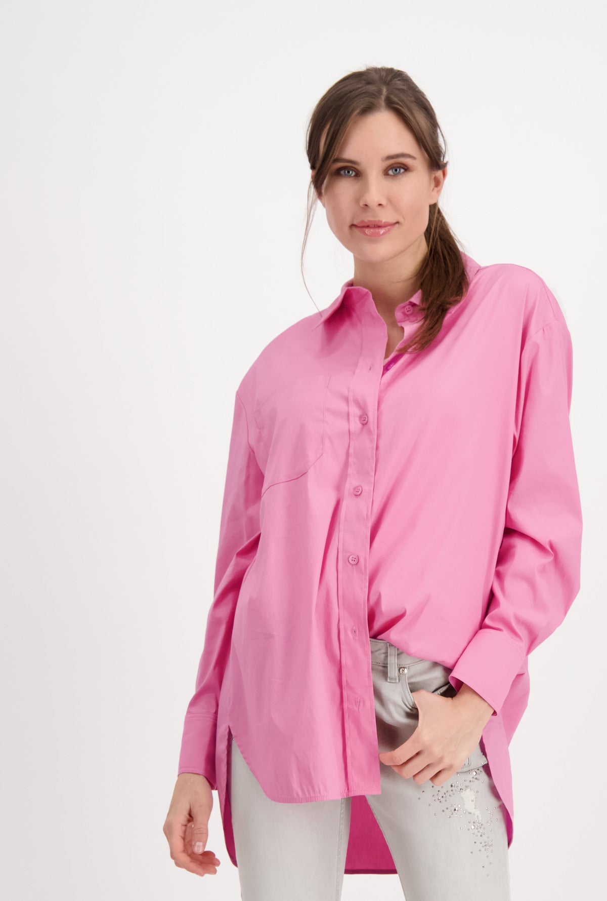 Monar48i 8067 Violet Stand Up Collar Sweatshirt - Dotique - Monari