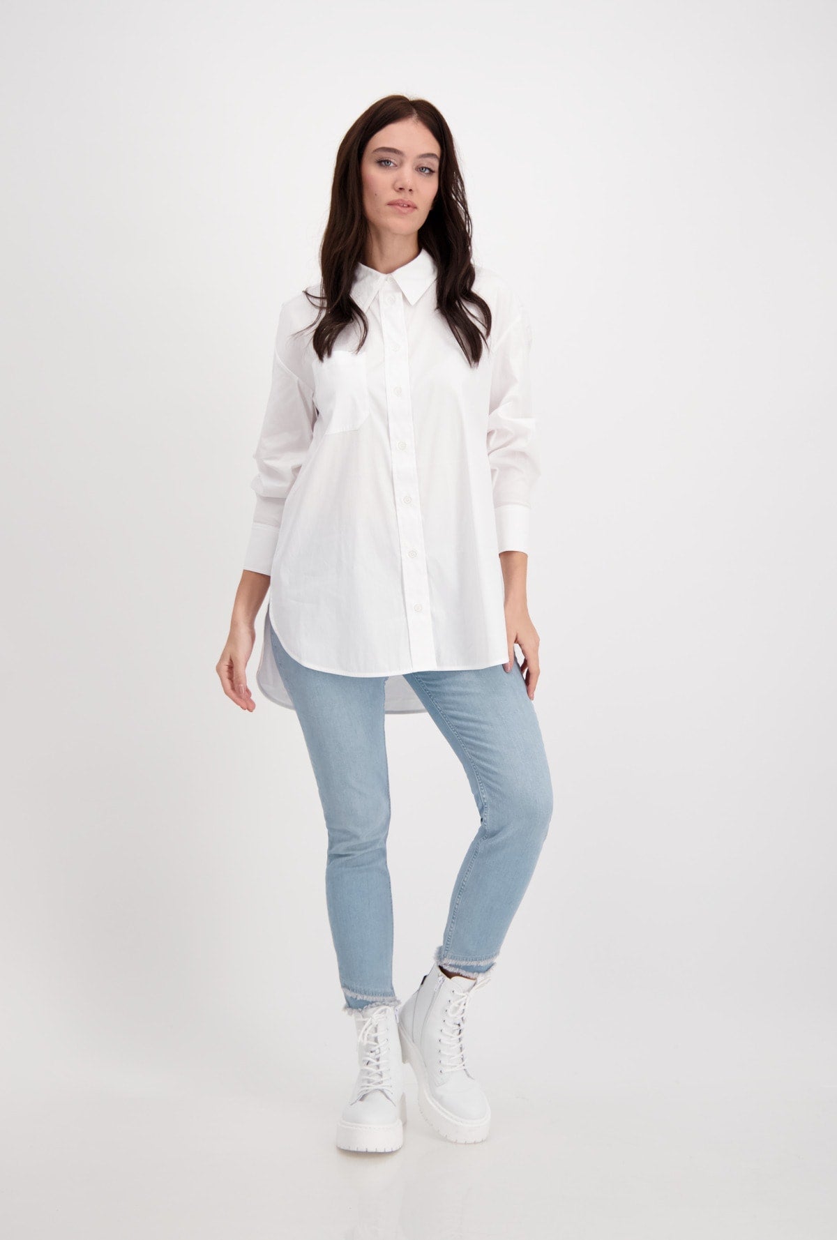 Monari 406748 White Blouse - Dotique - Monari