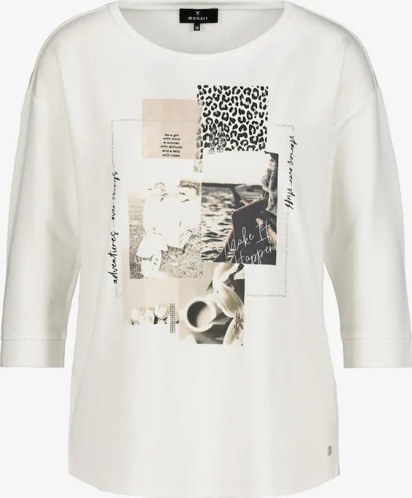 Monari 406756 Off White T-Shirt - Dotique - Monari