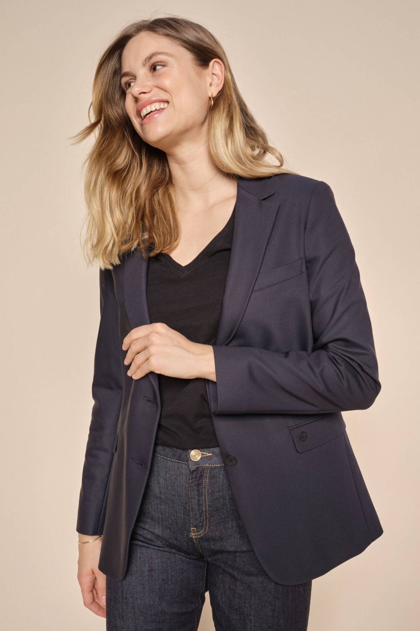 Mos Mosh MMMary Navy Night Blazer Jacket - Dotique
