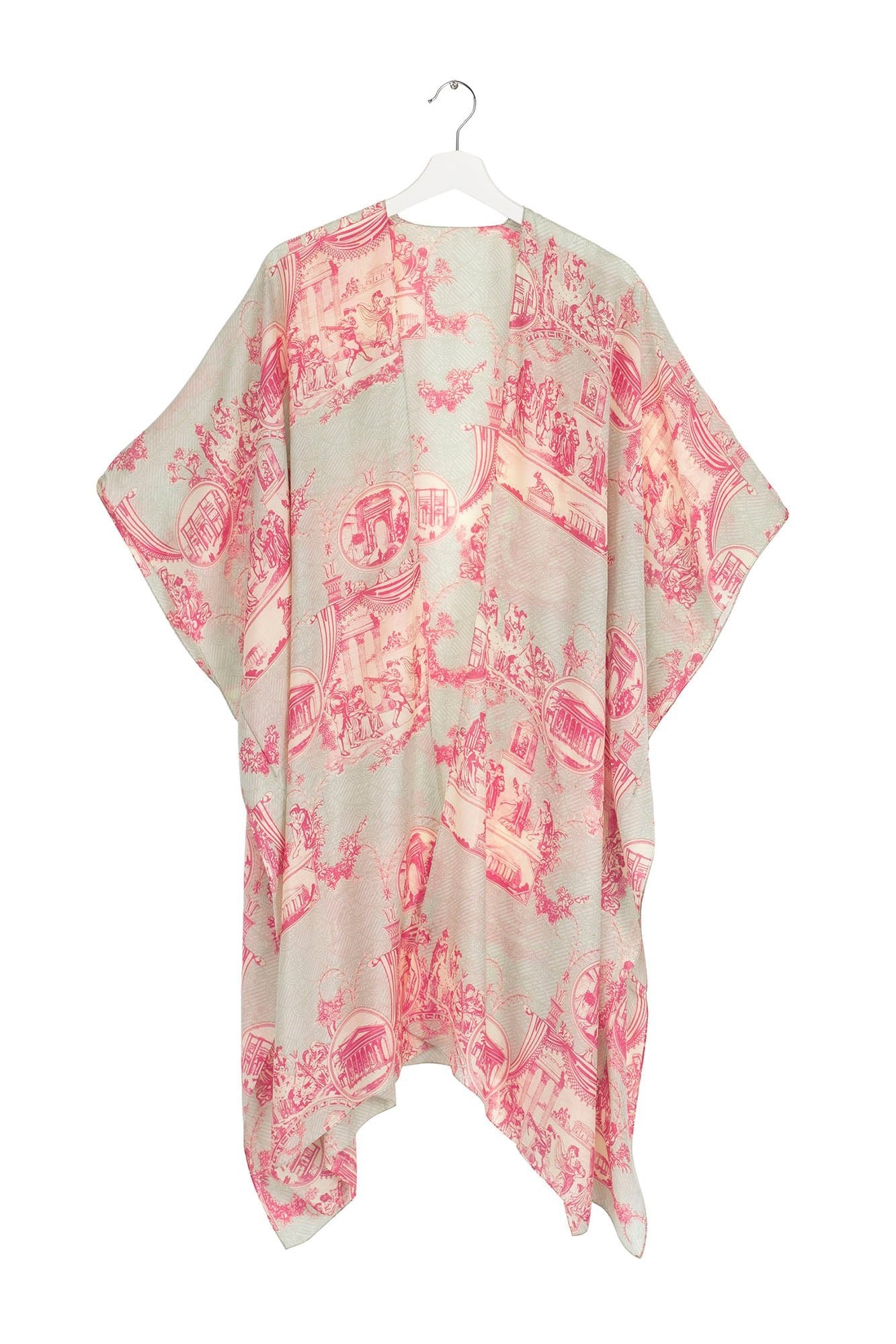 One Hundred Stars Roman Column Throwover Pink Front View | Dotique