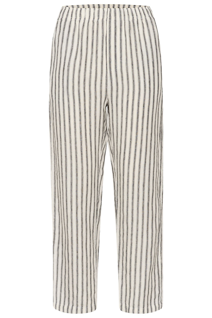 Part Two 30308471 EmiolaPW PA Black Stripe Linen Trousers - Dotique