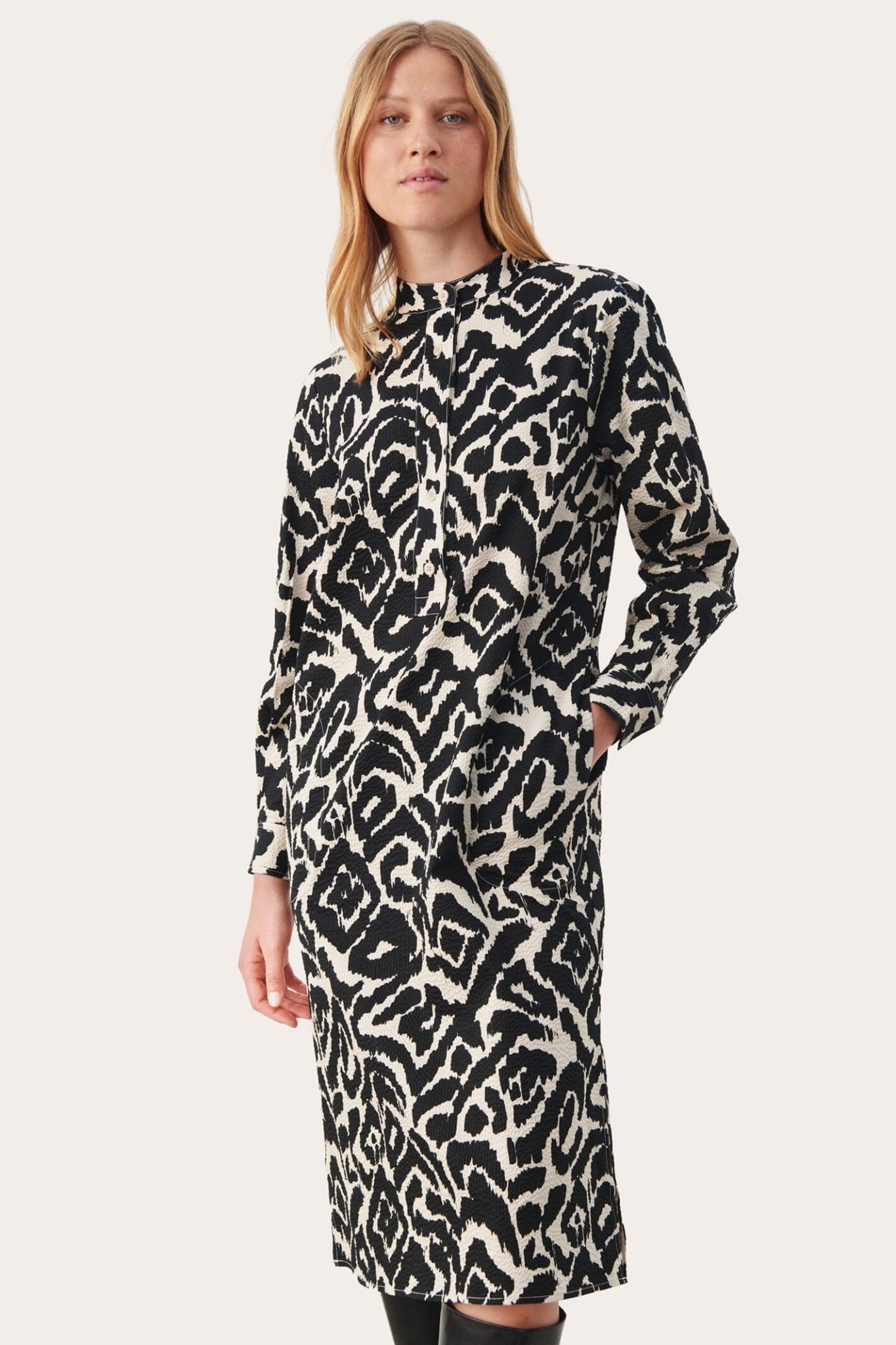 Part Two CassiePW 30307993 Black Blurred Leo Dress - Dotique