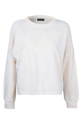 Shop the Margittes Cream Sweatshirt at Dotique. Crafted from a soft cotton-rich fabric with beautiful tonal floral embroidery, a relaxed fit and everyday comfort.