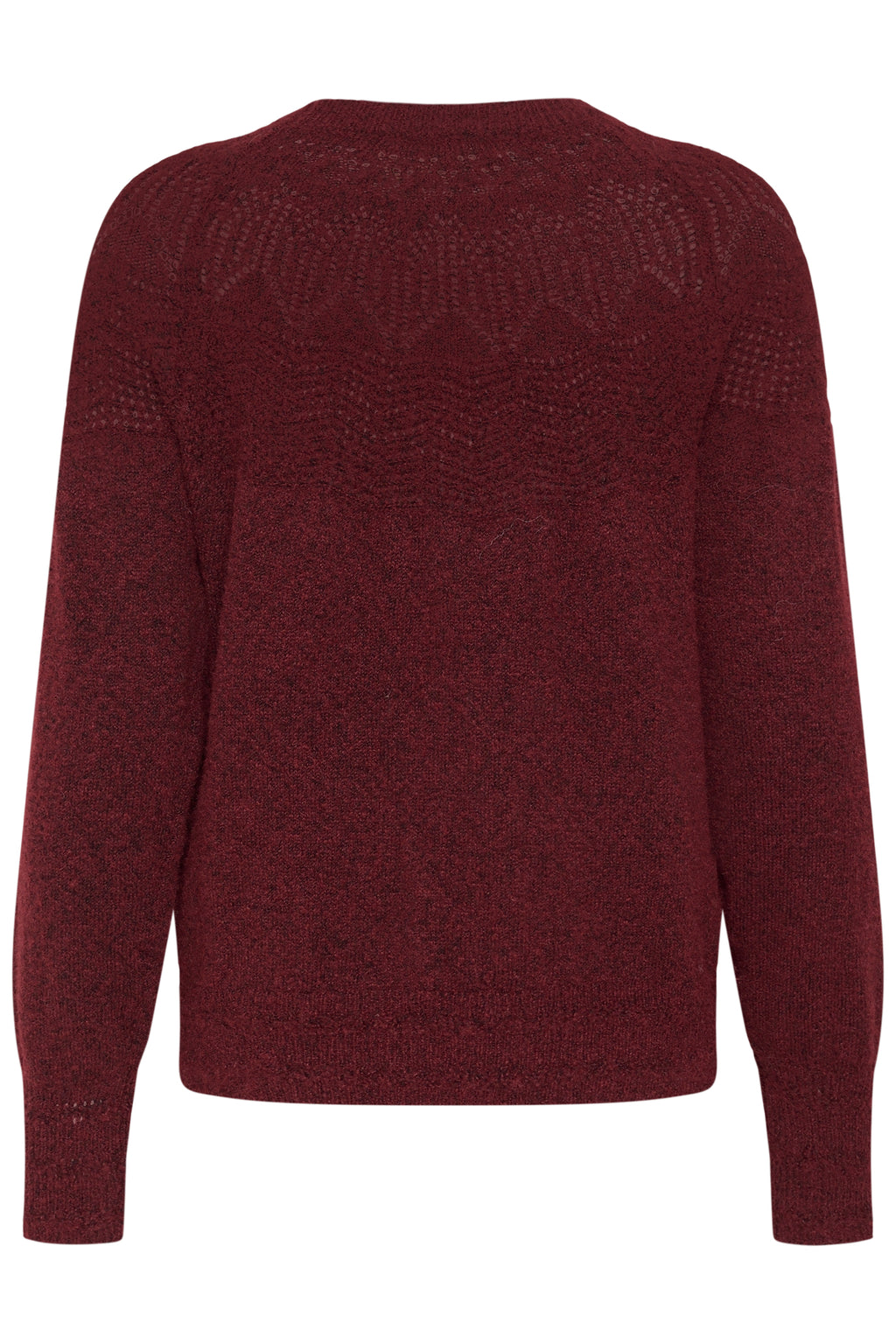 Cream 10615297 CRJunah Pointelle Jumper Cabernet Red