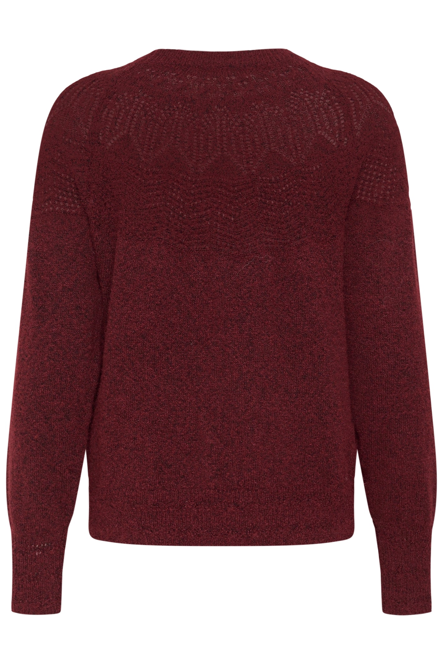 Cream 10615297 CRJunah Pointelle Jumper Cabernet Red