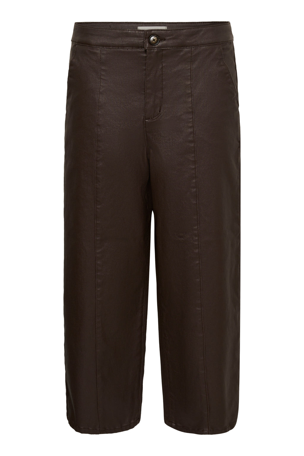 Cream 10615348 CRWinni Coated Ankle Trousers in Java Brown