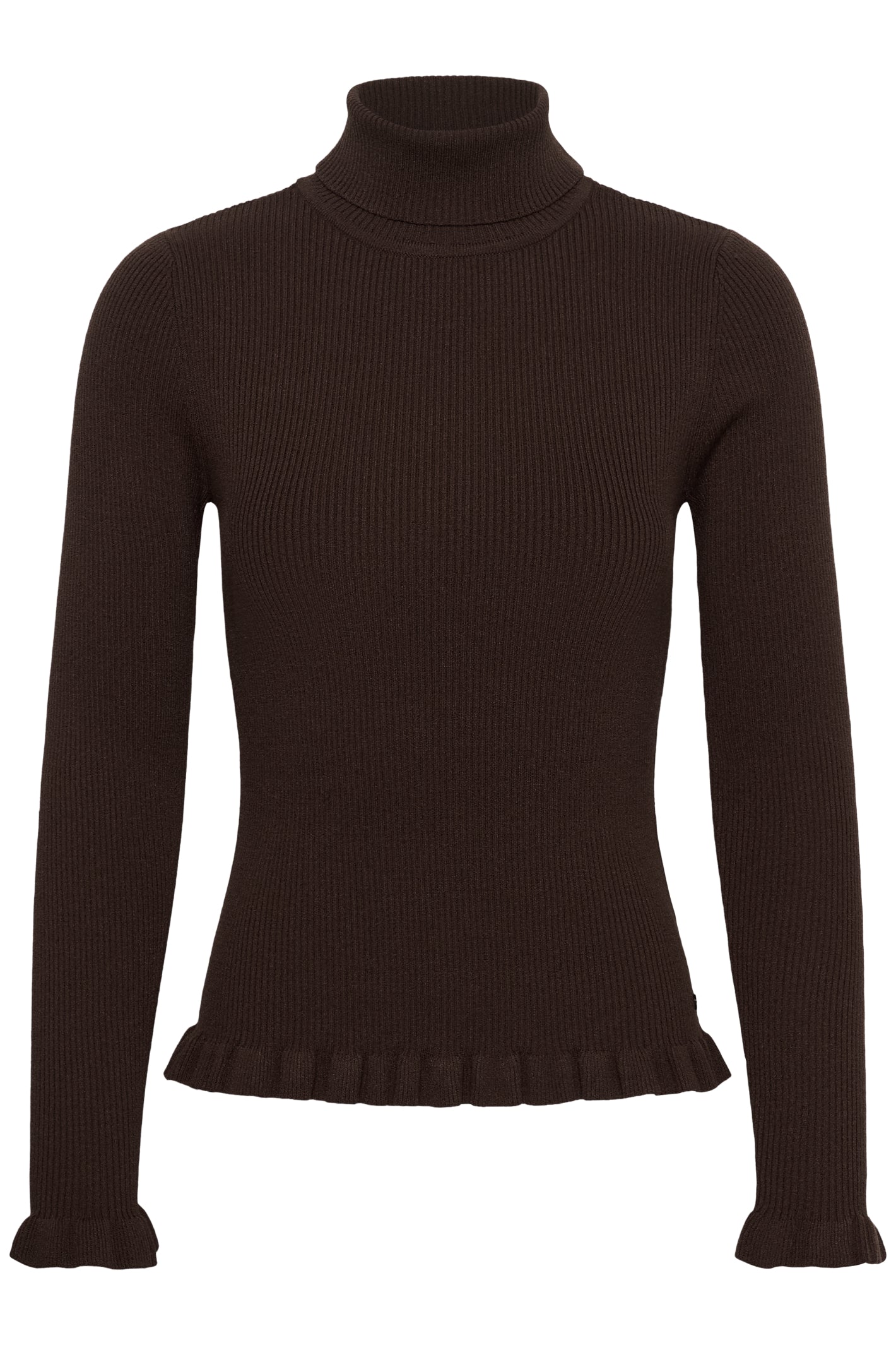 Cream 10615363 CRDela Knit Roll Neck Brown