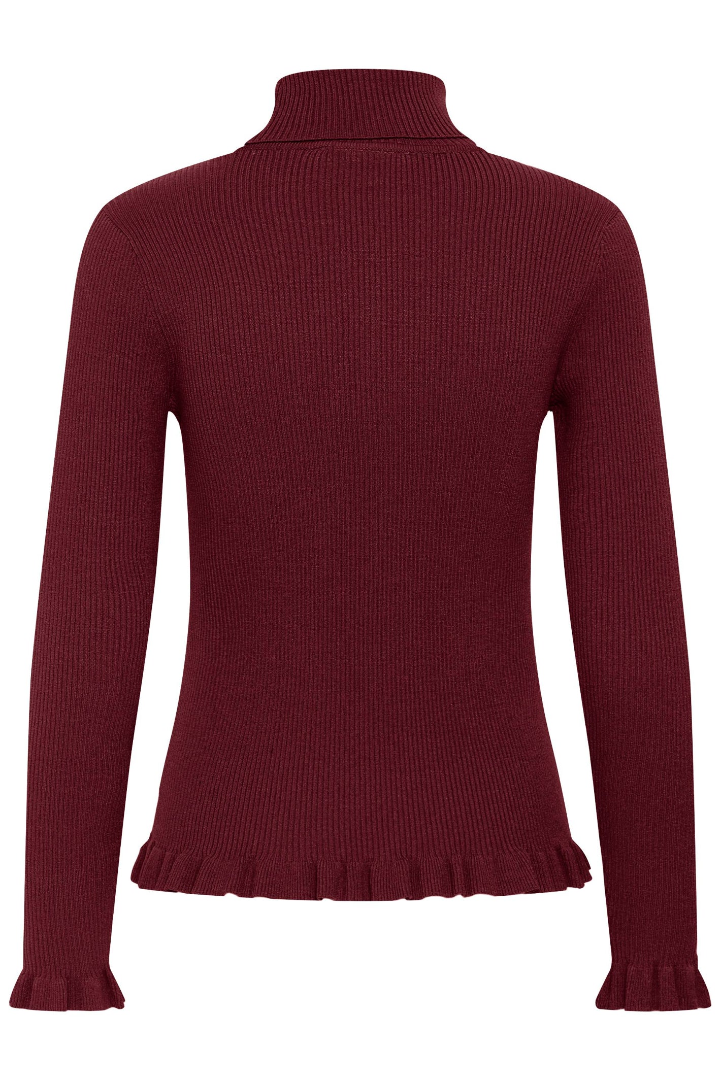 Cream 10615363 CRDela Knit Roll Neck Cabernet Red