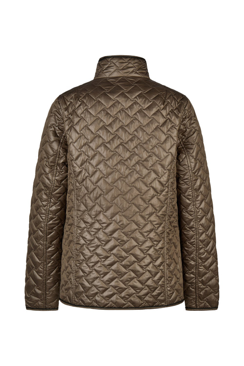 Barbara Lebek 10820062 Reversible Quilted Jacket - Nougat back view Shop Barbara Lebek at Dotique