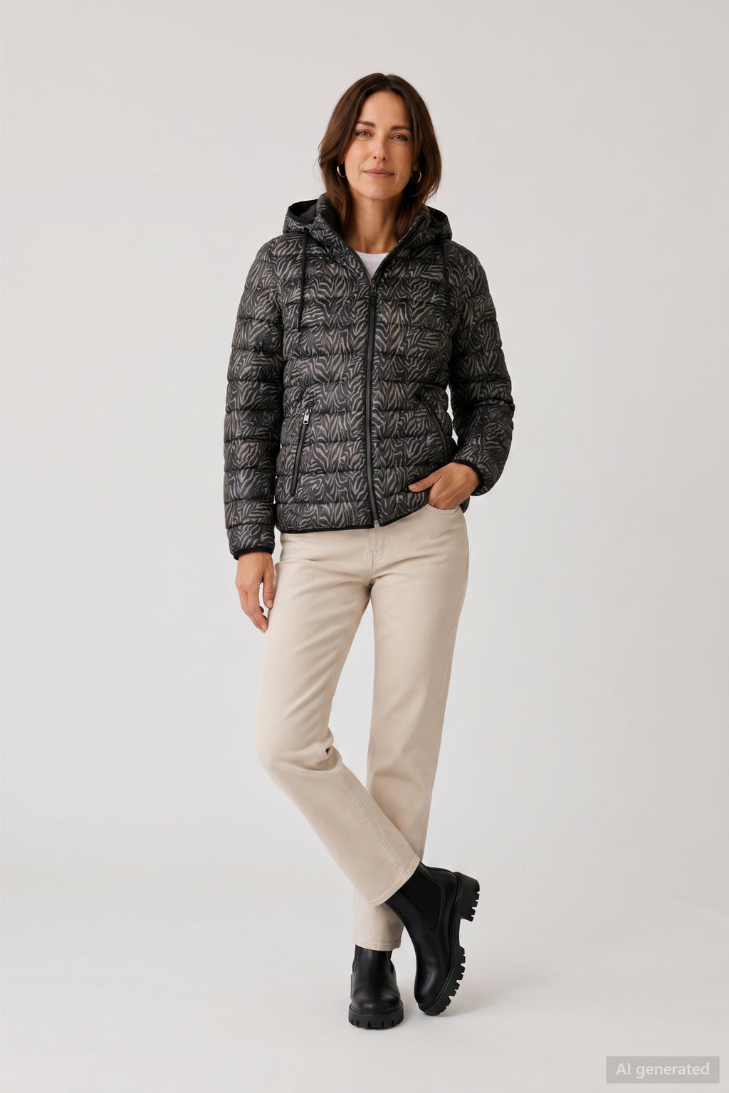 Barbara Lebek 11020062 Reversible Jacket Down Free With Hood - Black Shop Barbara Lebek at Dotique