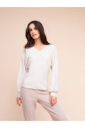 Alison Sheri A48022 Oatmeal Knit Top