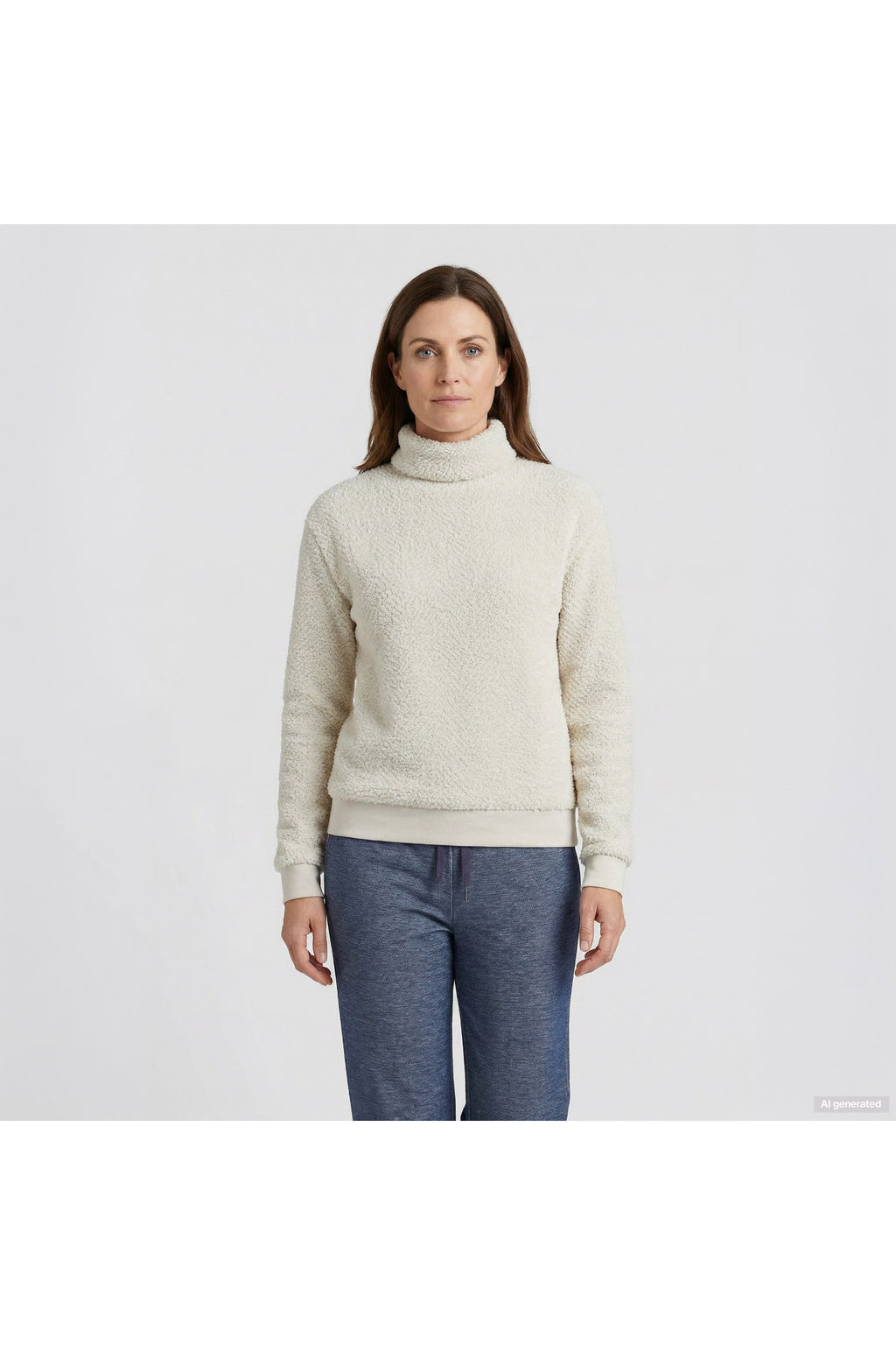 Barbara Lebek 15261062 Sweatshirt - Panna Cotta worn by a model. You can Shop Barbara Lebek at Dotique.