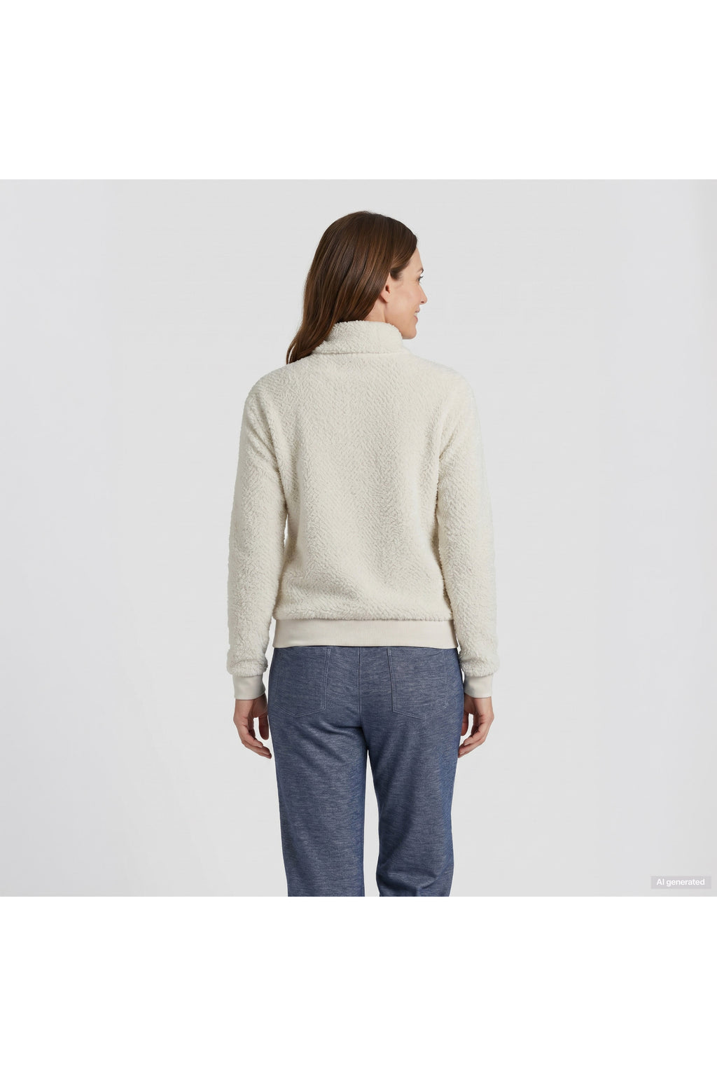 Barbara Lebek 15261062 Sweatshirt - Panna Cotta back view. Shop Barbara Lebek at Dotique.