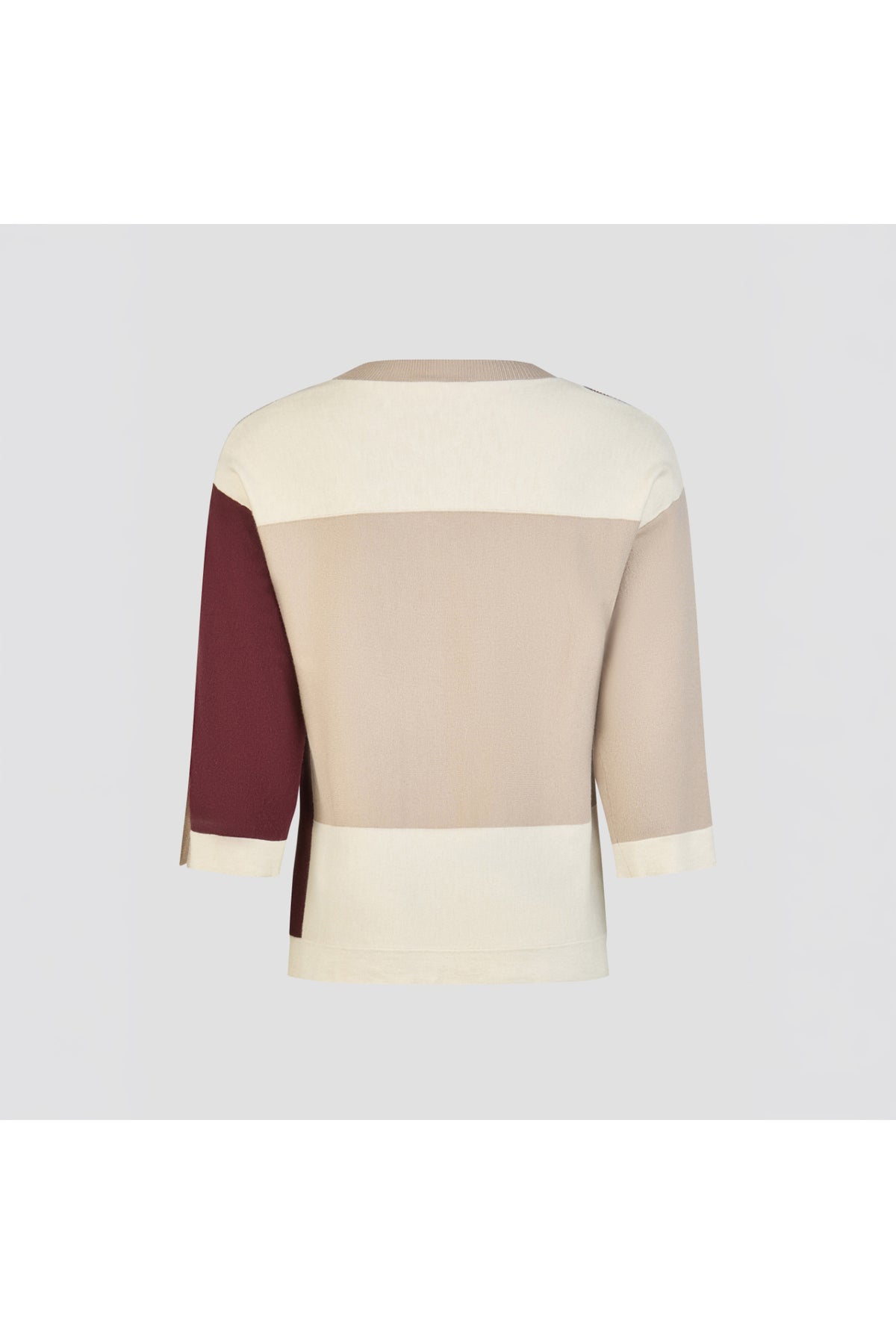 Barbara Lebek 15642062 Pullover - Panna Cotta back view color block sweater by Barbara Lebek Shop Barbara Lebek at Dotique