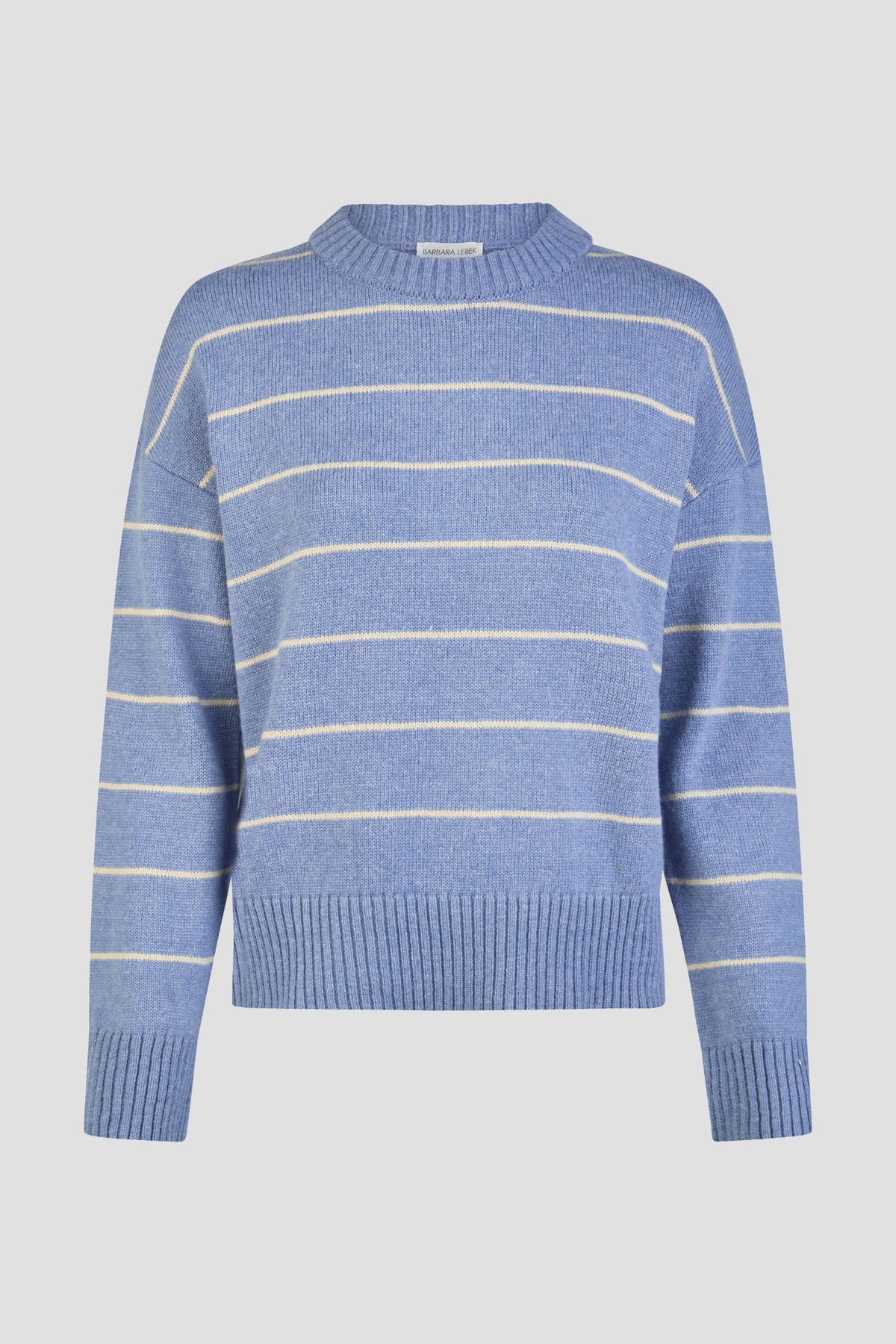 Barbara Lebek 15704062 Pullover - Bleached Indigo blue striped sweater Shop Barbara Lebek at Dotique
