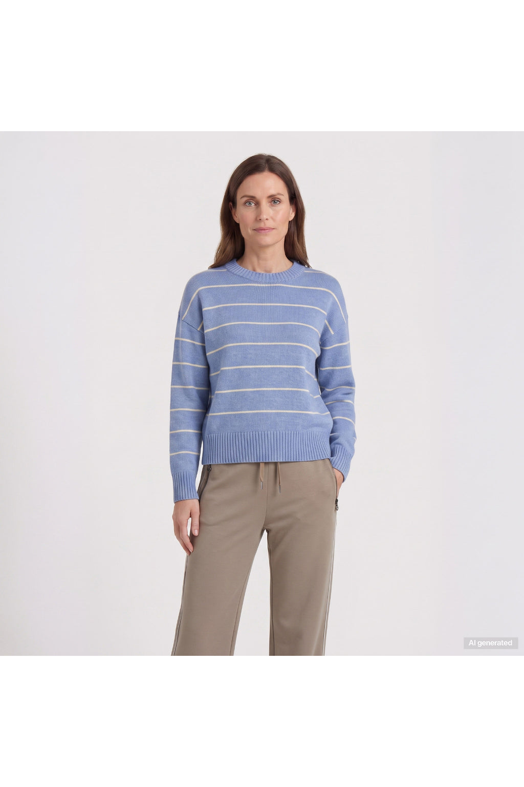 Barbara Lebek 15704062 Pullover - Bleached Indigo by Barbara Lebek blue striped knit. Shop Barbara Lebek at Dotique.