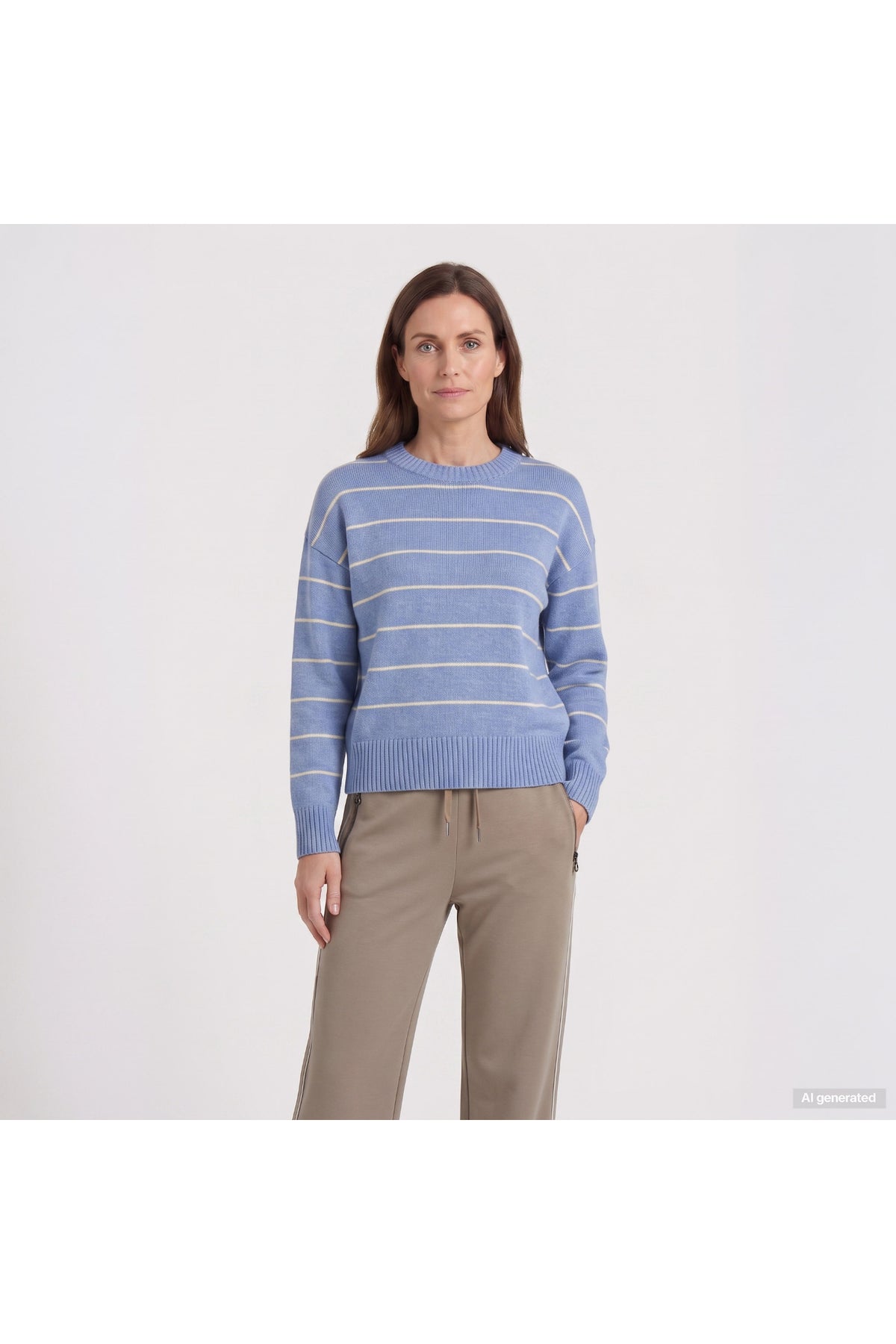 Barbara Lebek 15704062 Pullover - Bleached Indigo by Barbara Lebek blue striped knit. Shop Barbara Lebek at Dotique.