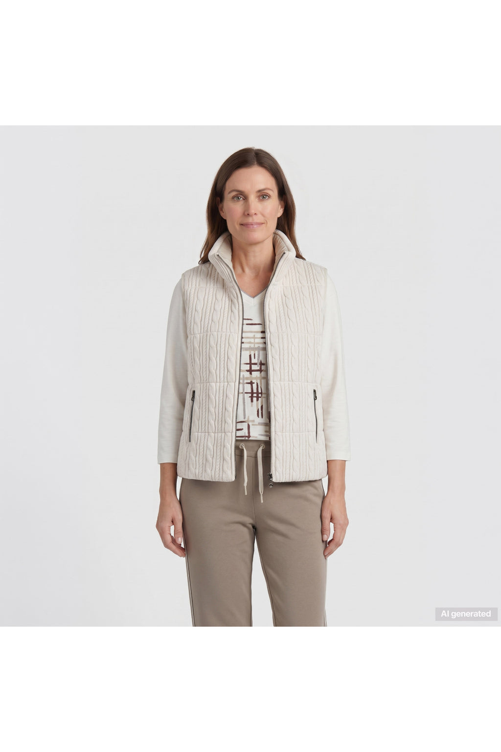 Barbara Lebek 15822062 Reversible Gilet - Panna Cotta Barbara Lebek gilet Shop Barbara Lebek at Dotique