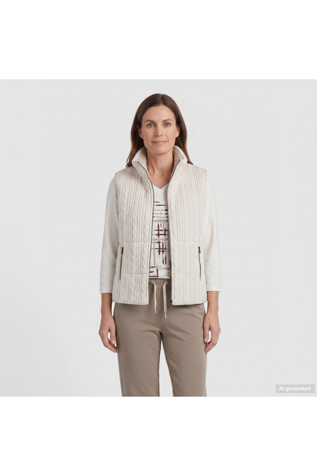Barbara Lebek 15822062 Reversible Gilet - Panna Cotta Barbara Lebek gilet Shop Barbara Lebek at Dotique
