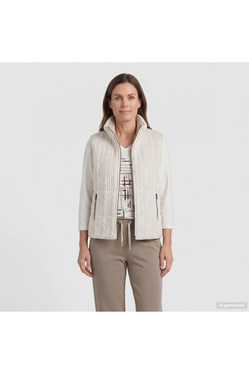 Barbara Lebek 15822062 Reversible Gilet - Panna Cotta Barbara Lebek gilet Shop Barbara Lebek at Dotique
