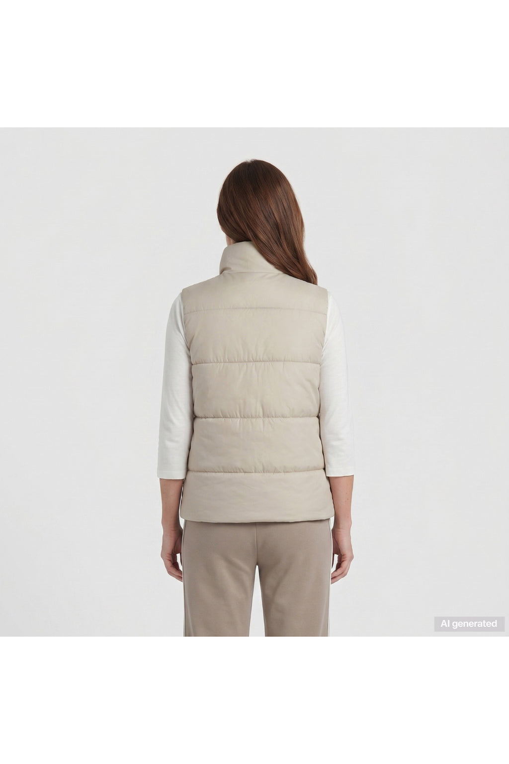 Barbara Lebek 15822062 Reversible Gilet - Panna Cotta back view Shop Barbara Lebek at Dotique