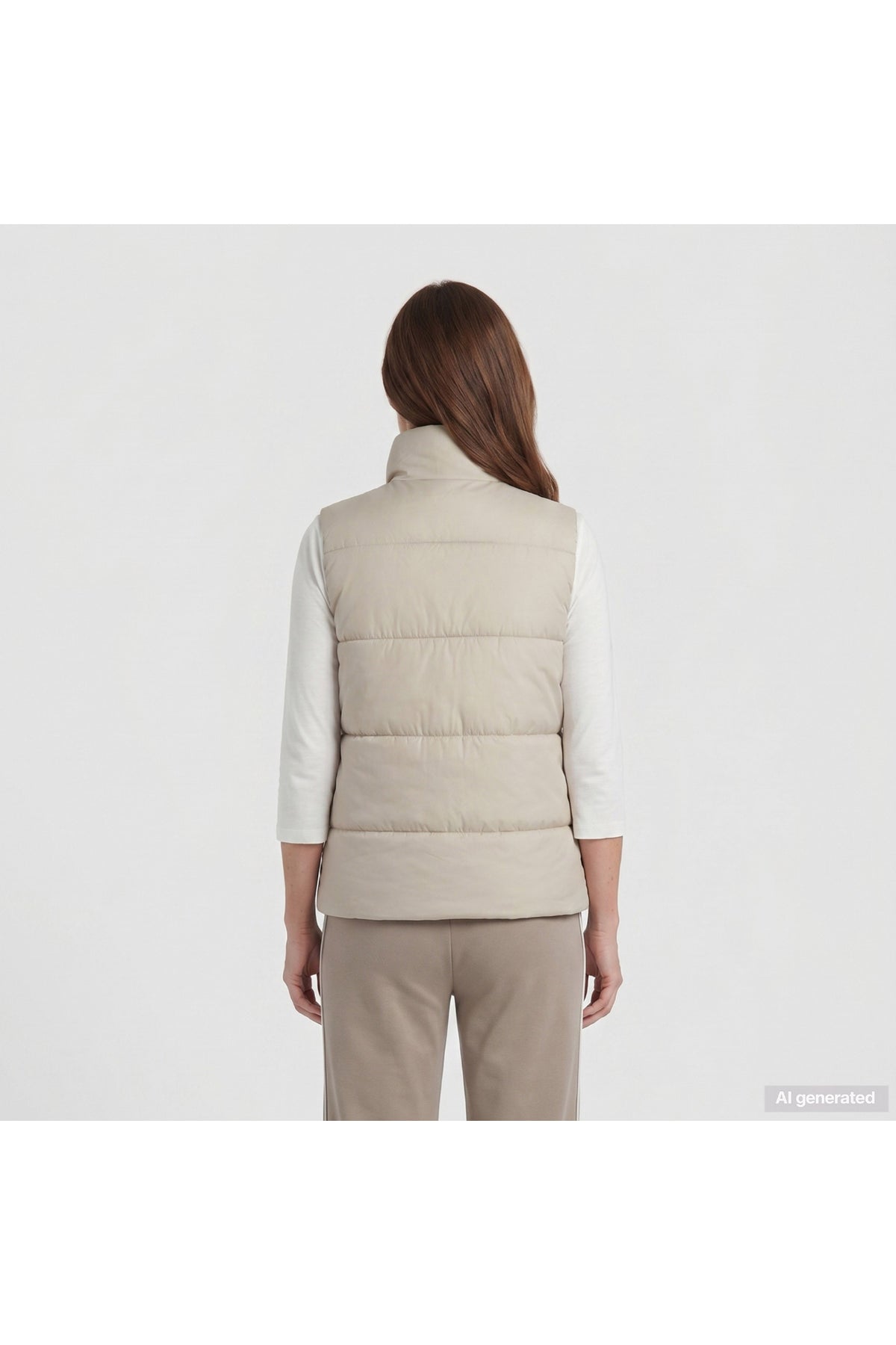 Barbara Lebek 15822062 Reversible Gilet - Panna Cotta back view Shop Barbara Lebek at Dotique