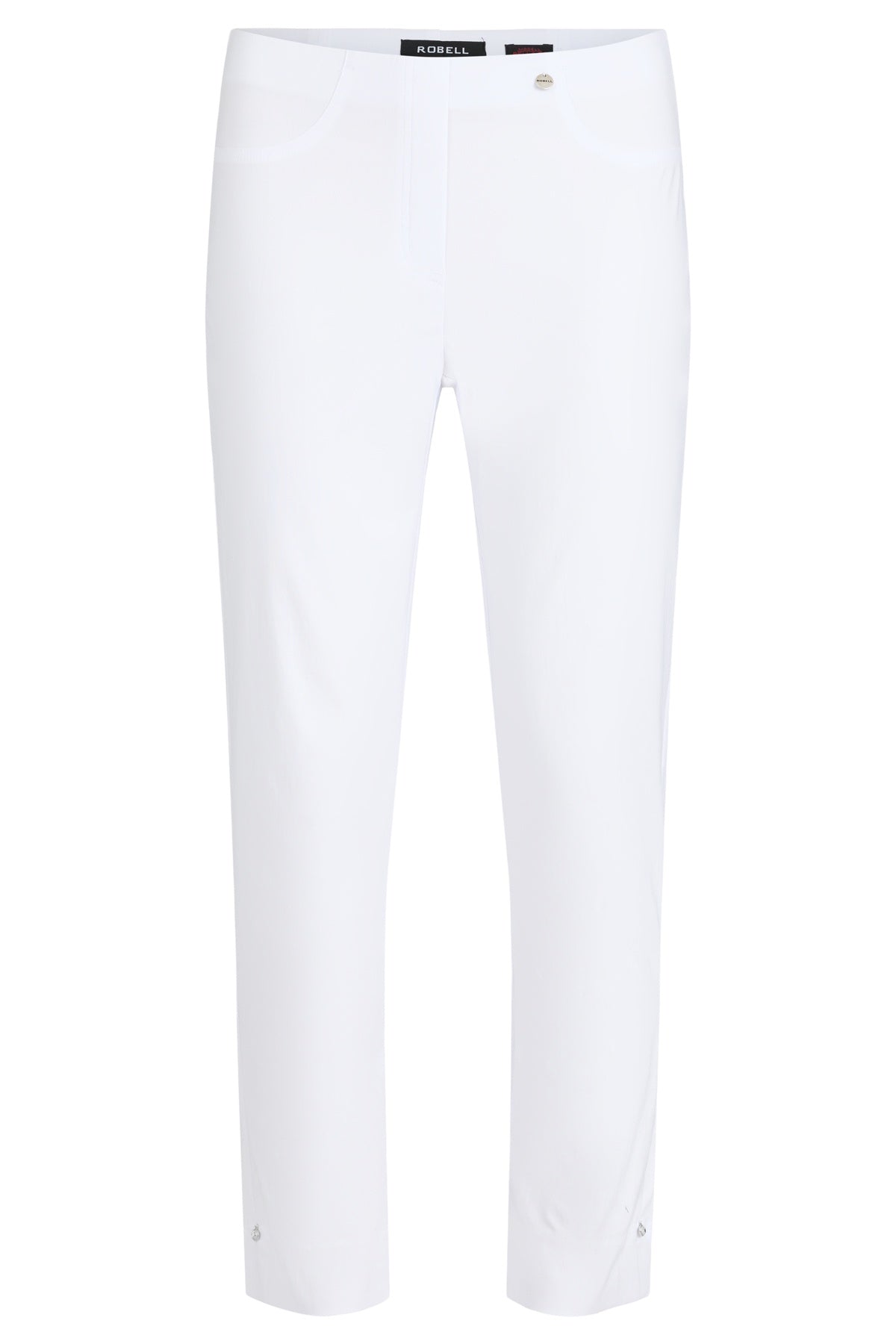 Robell 52642-5499-10 Bella 09 White (10) slim white trousers by robell shop the robell range at Dotique