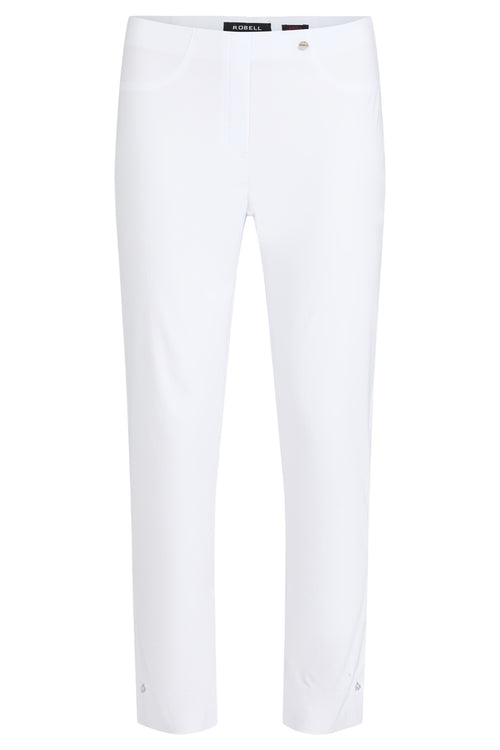 Robell 52642-5499-10 Bella 09 White (10) slim white trousers by robell shop the robell range at Dotique