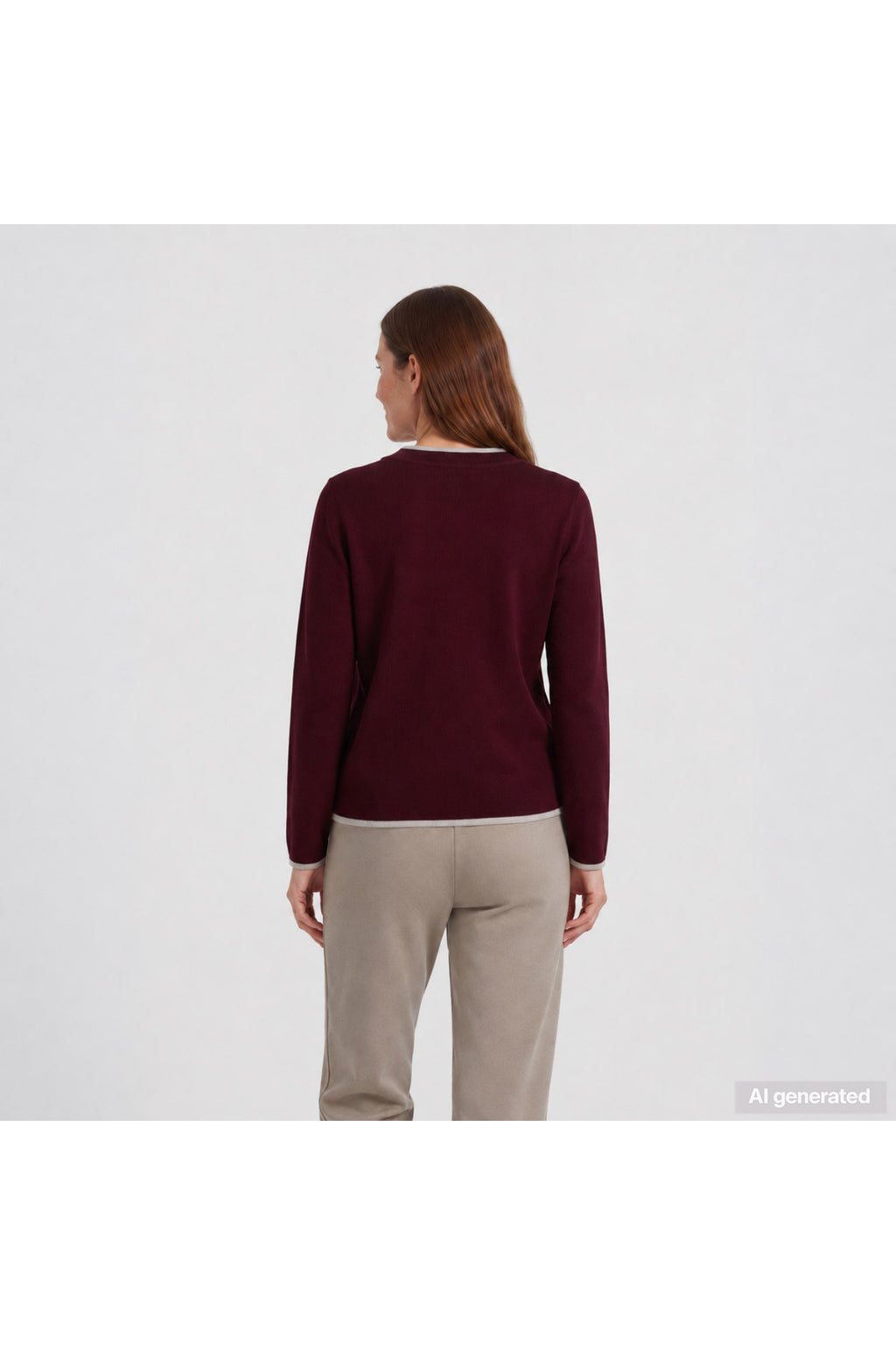 Back view of Barbara Lebek 25052062 Pullover - Dark Berry by Barbara Lebek Shop Barbara Lebek at Dotique
