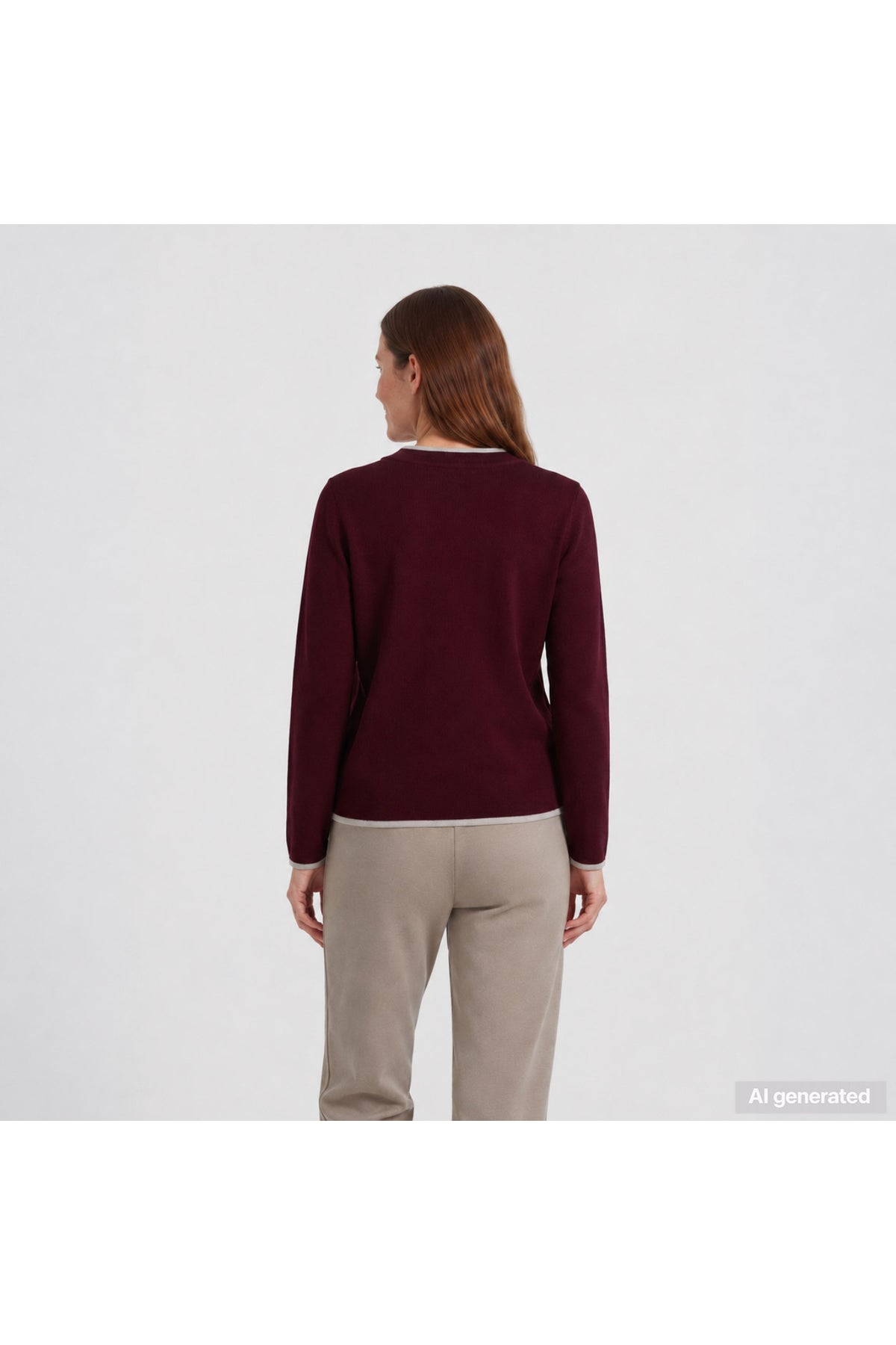 Back view of Barbara Lebek 25052062 Pullover - Dark Berry by Barbara Lebek Shop Barbara Lebek at Dotique