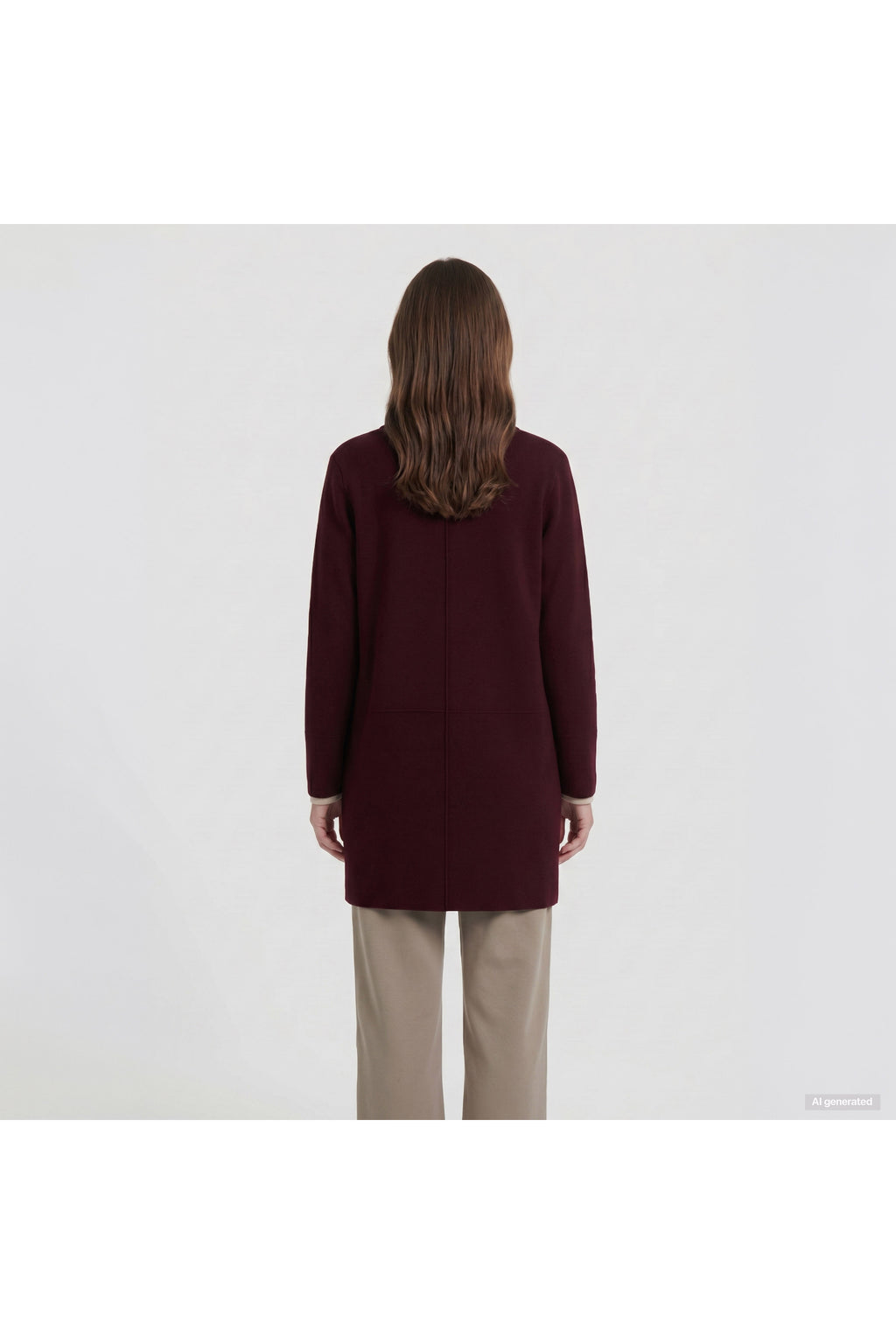 Barbara Lebek 25132062 Knitwear Jacket - Dark Berry back view Barbara Lebek Shop Barbara Lebek at Dotique
