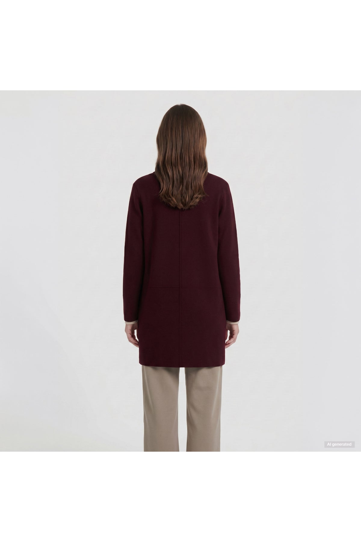 Barbara Lebek 25132062 Knitwear Jacket - Dark Berry back view Barbara Lebek Shop Barbara Lebek at Dotique