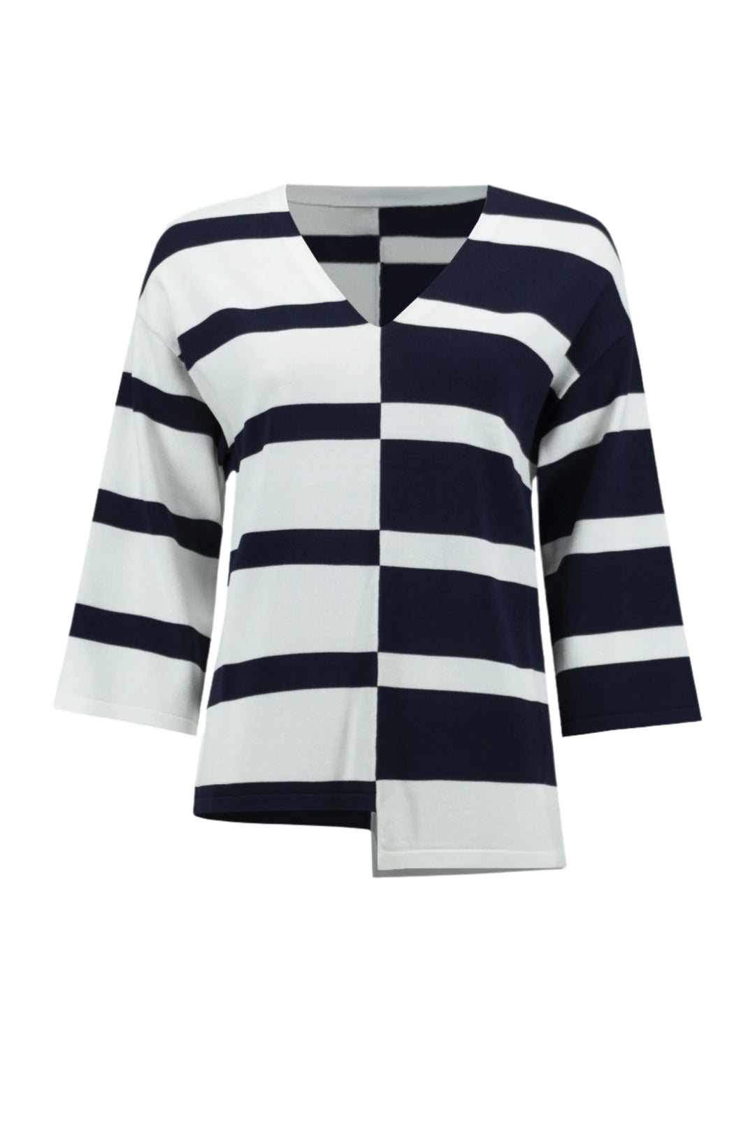  joseph-ribkoff-striped-sweater-knit-v-neck-pullover-251914