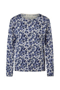 Barbara Lebek 25251062 Pullover - Panna Cotta blue and white leopard print pullover. Shop Barbara Lebek at Dotique
