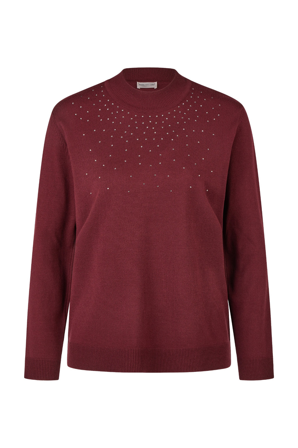 Barbara Lebek 25392062 Pullover - Dark Berry. Burgundy knit sweater. Shop Barbara Lebek at Dotique.