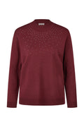 Barbara Lebek 25392062 Pullover - Dark Berry. Burgundy knit sweater. Shop Barbara Lebek at Dotique.