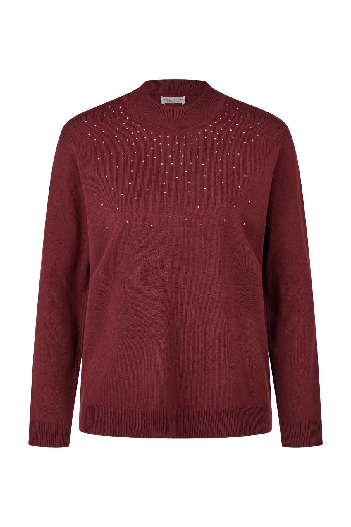 Barbara Lebek 25392062 Pullover - Dark Berry. Burgundy knit sweater. Shop Barbara Lebek at Dotique.