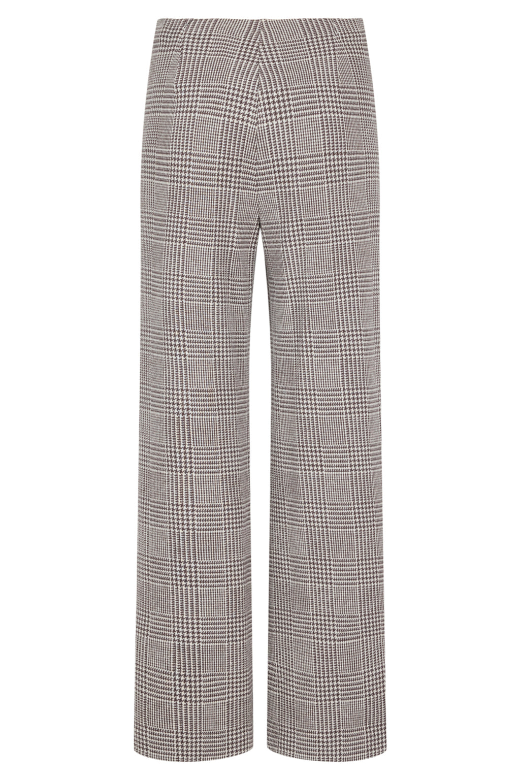 Robell Yasi wide leg trousers in Pine Bark check with stretch fabric and flattering 82cm length. Smart pull-on ladies trousers with a heritage-inspired check design.