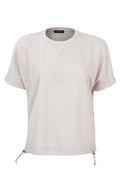 Front view of Margittes Soft Drawstring Hem T-Shirt 276122524 by Margittes Shop the Vendor at Dotique