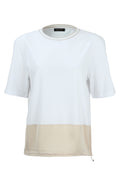 Front view of Margittes Contrast Hem T-Shirt 276132524 by Margittes Shop the Vendor at Dotique
